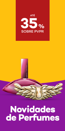 Novidades de Pefumes com destaque promocional de at&eacute; 35% sobre pre&ccedil;o de Venda ao P&uacute;blico Recomendado